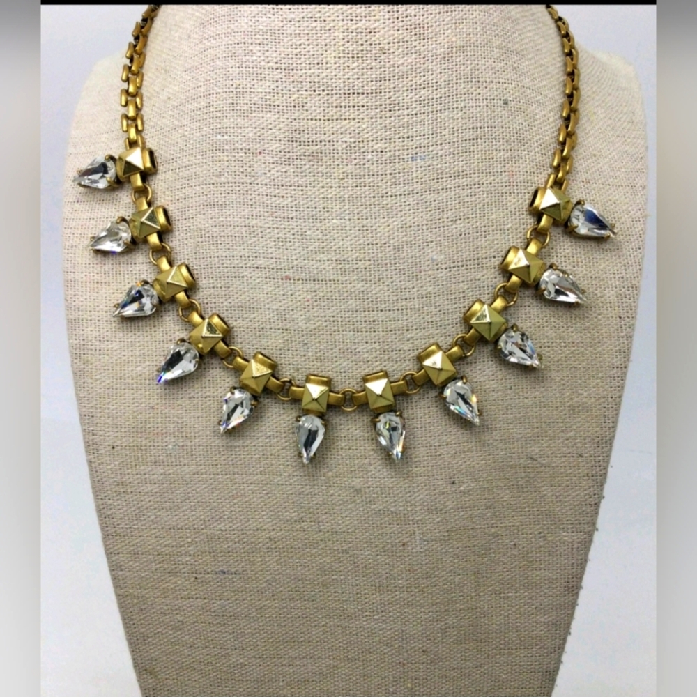J. Crew Clear Rhinestone Necklace